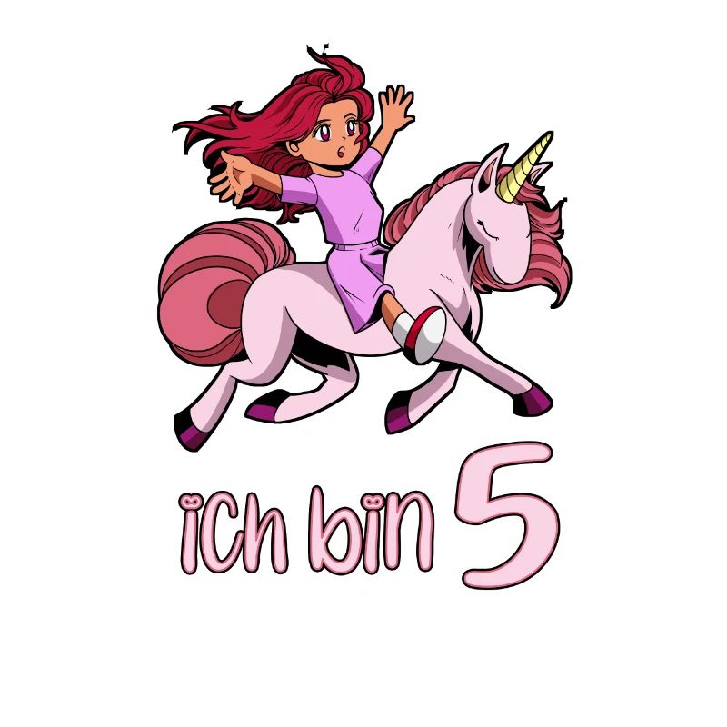 Geburtstagsshirt Einhorn - 5 Geburtstag Mädchen