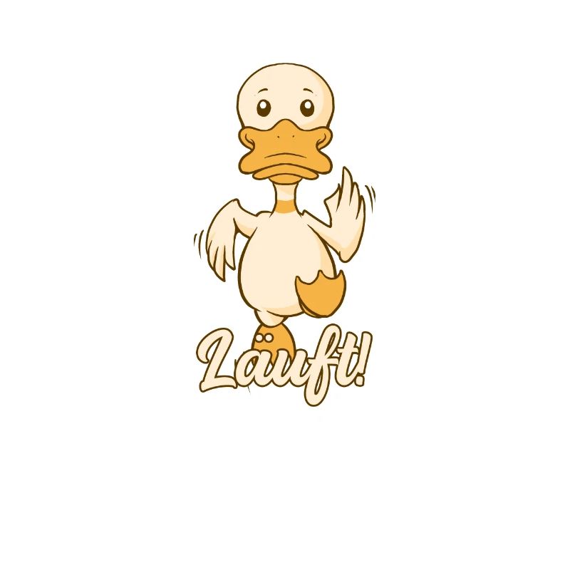 Comic Laufente Läuft