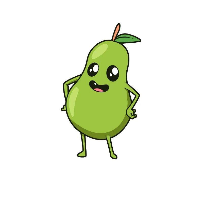 Kawaii Comic Pear