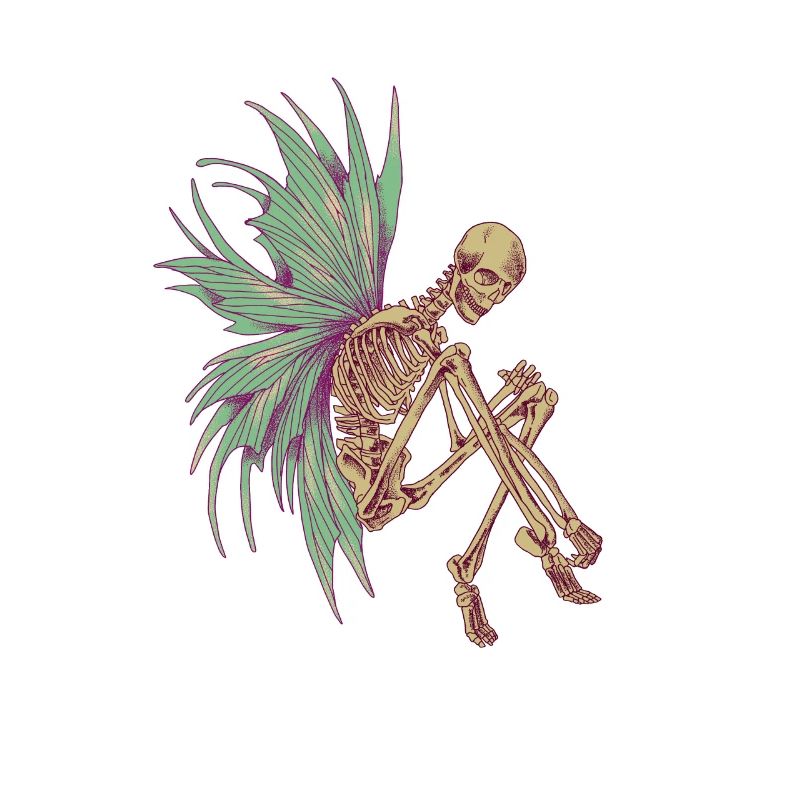 Fairycore - skeleton with wings
