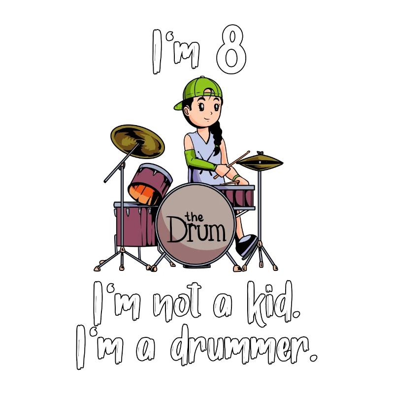 Ich bin 8 - Mädchen Schlagzeuger