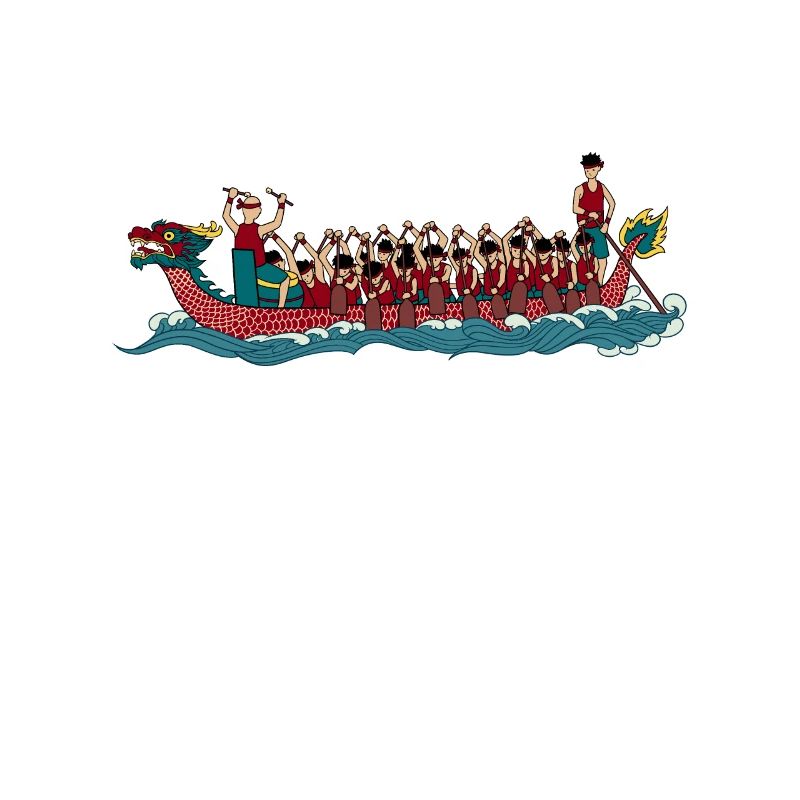 Zeichnung eines 20 Mann Drachenboot