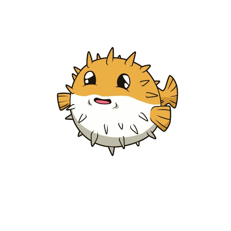 Kawaii Hedgehog Fish
