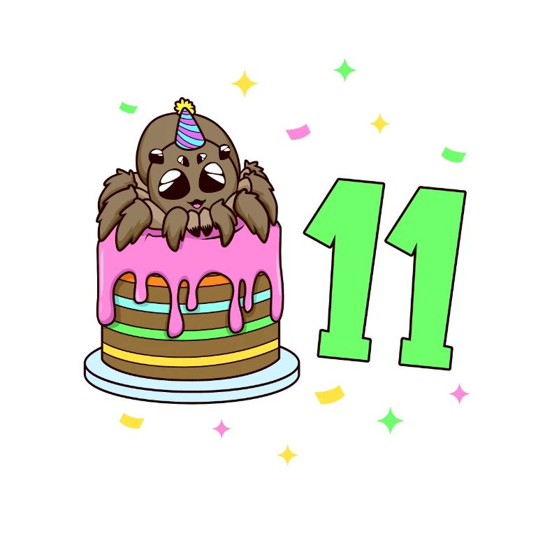 Mit Spinne - Kinder Geburtstag 11 Jahre
