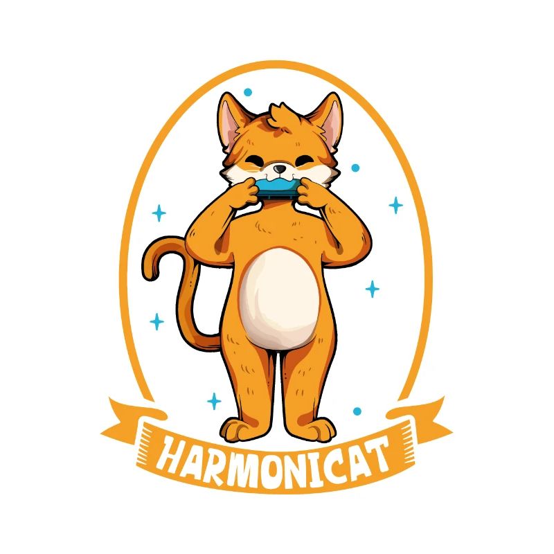 Harmonicat - Chat avec harmonica