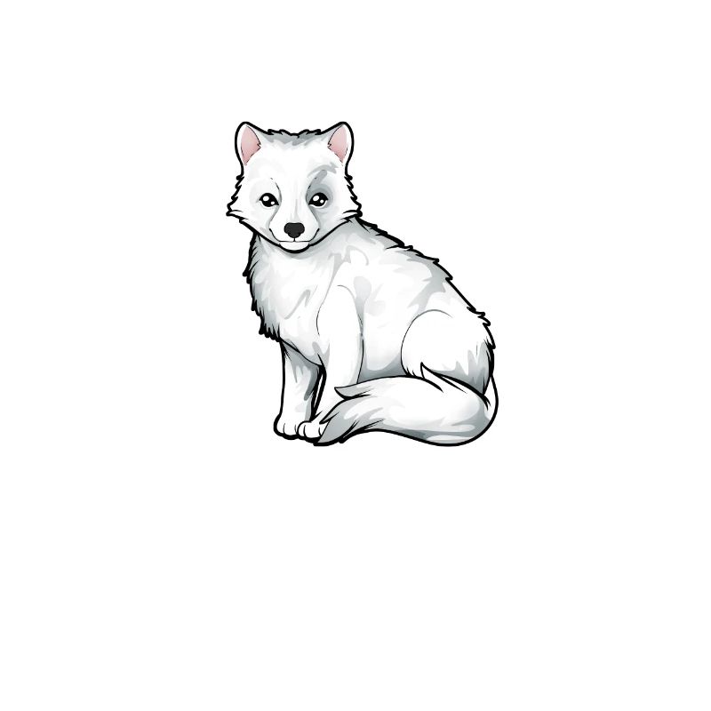Zeichnung eines Polarfuchs
