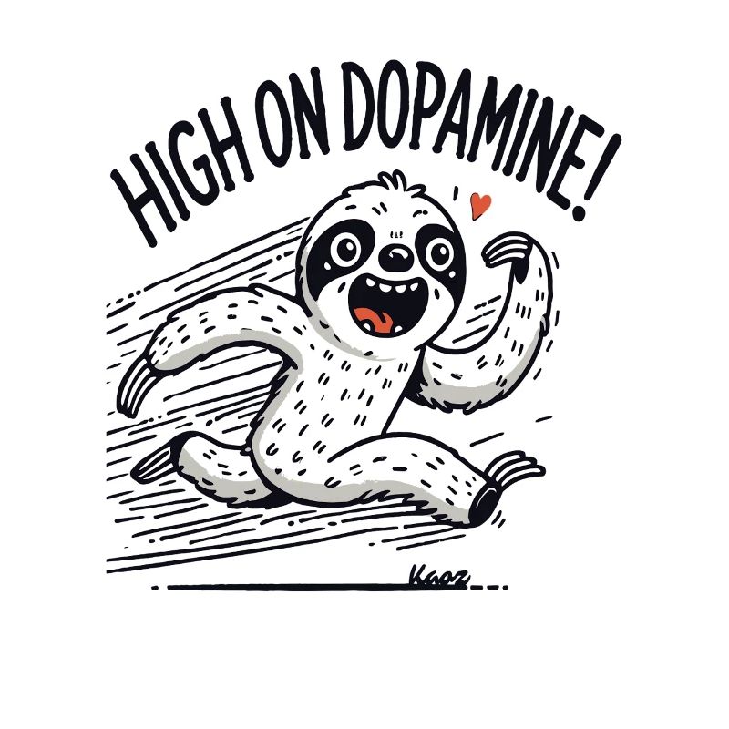 Running sloth full on dopamine