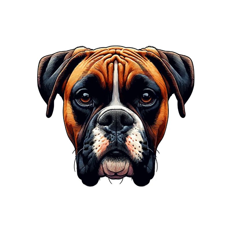 Visage de chien - Boxer
