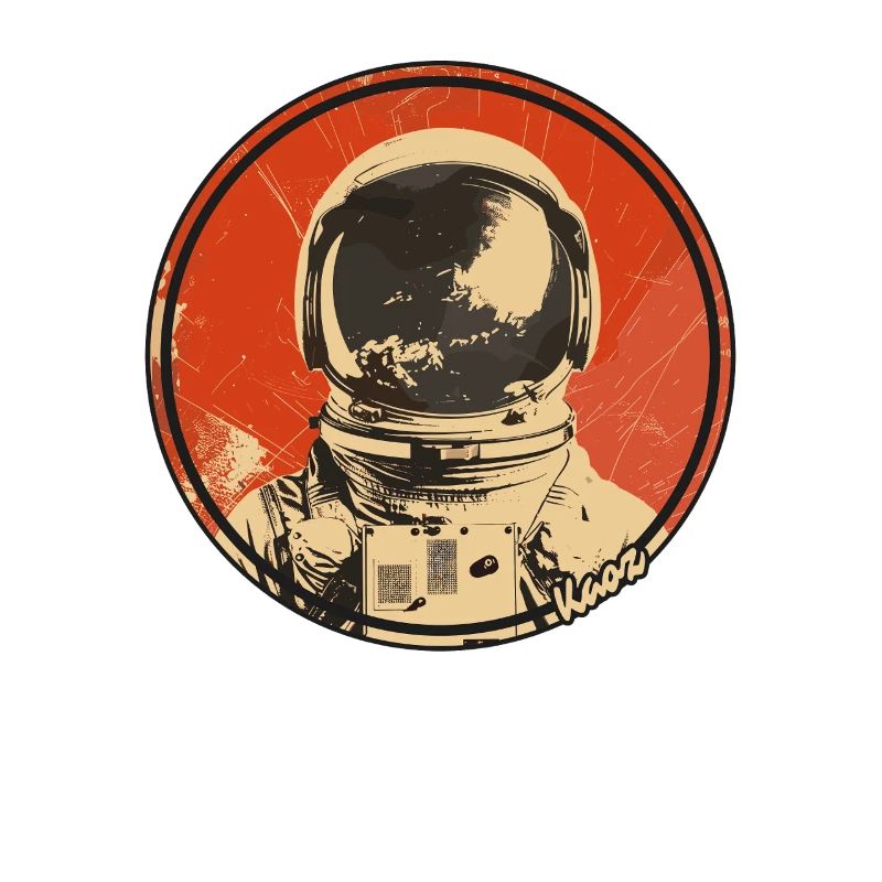 Conception spatiale rétro astronaute