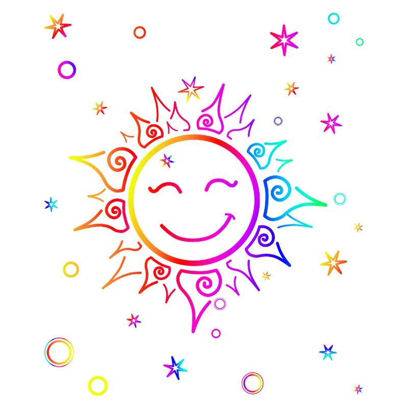 Smiling Sun Gradient Rainbow