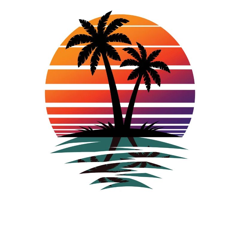 Palm Tree Retro Gift - Nature Lover Gift