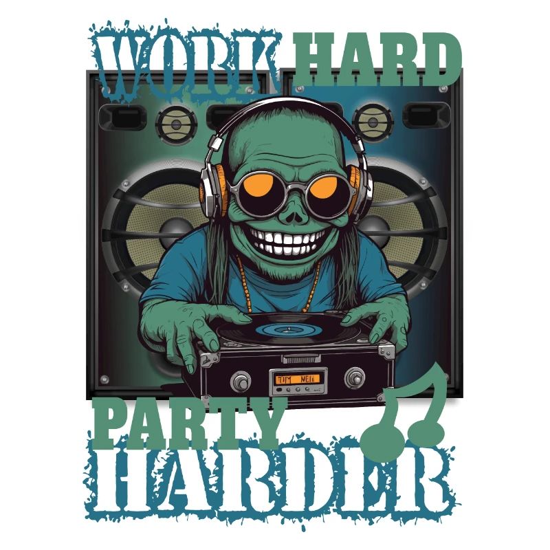 Arbeite Hart Party Härter