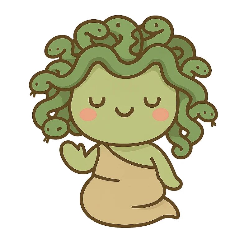 Mythological kawaii jellyfish