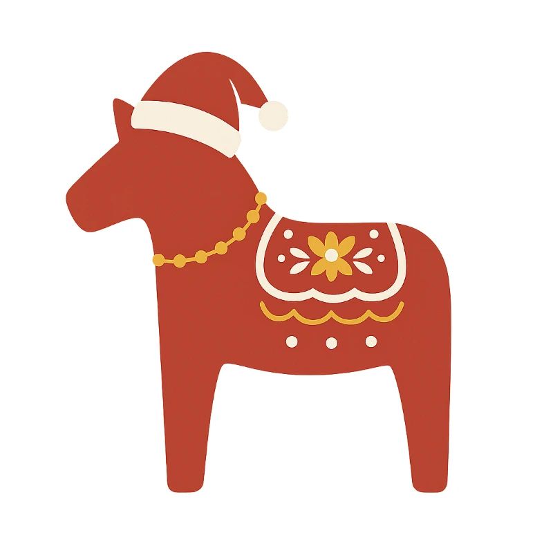 Dala-Pferd Weihnachten