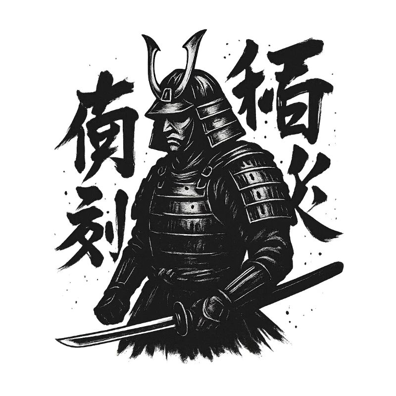 Samurai-Kalligraphie Kunst
