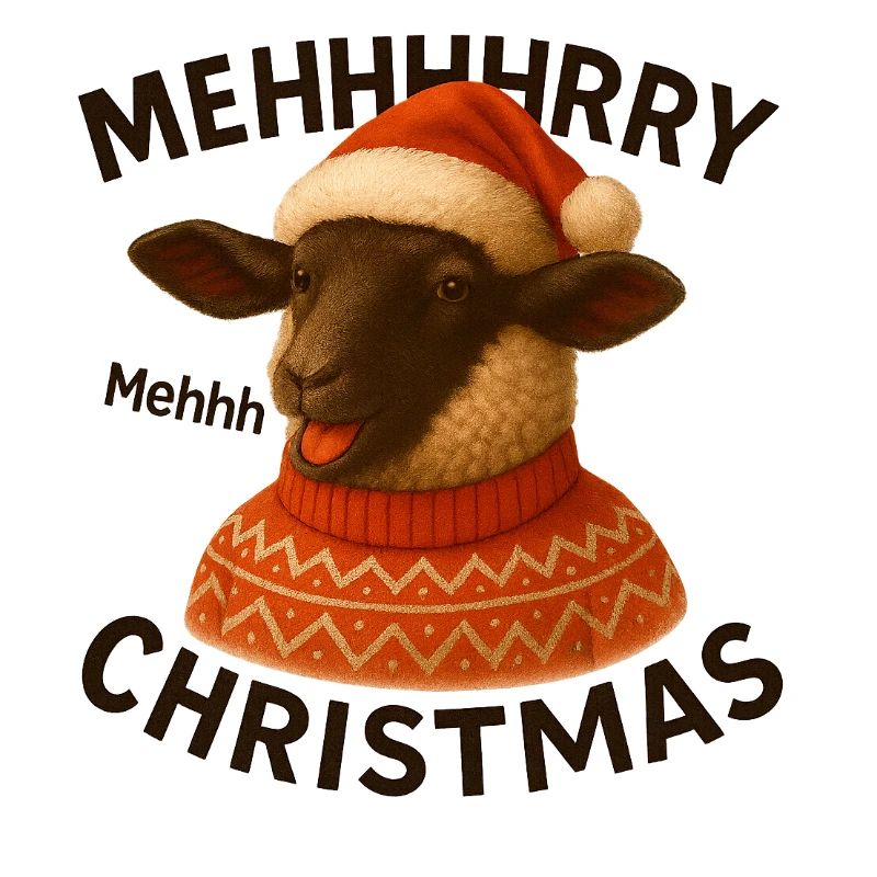 Bof, pull de mouton de Noël