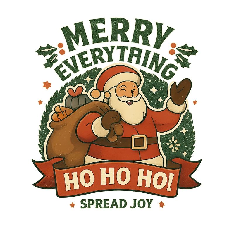 Santa Spread Joy Weihnachtsmotiv