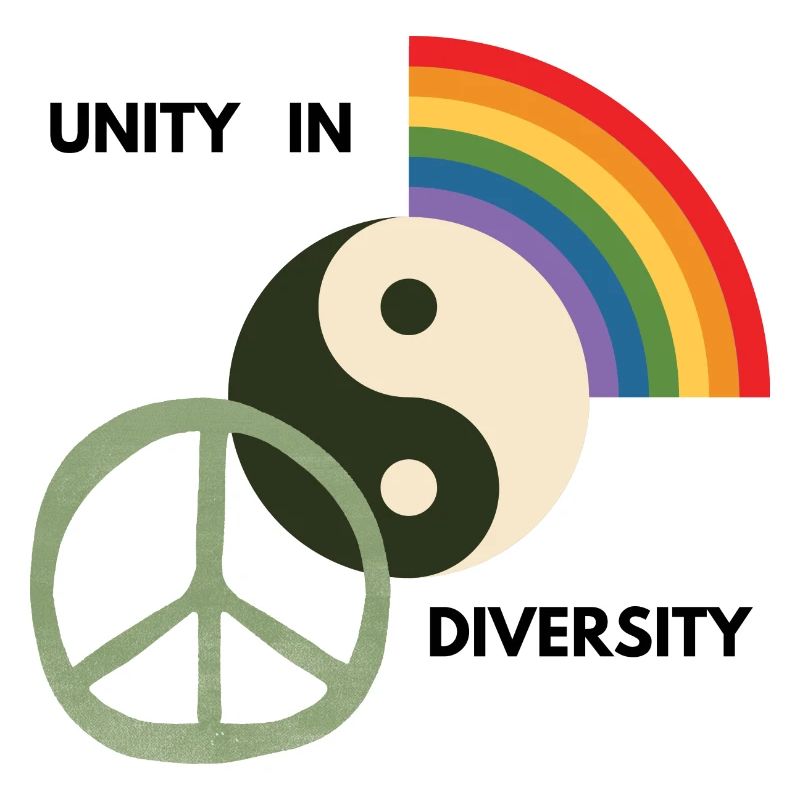 Rainbow Yin Yang Peace