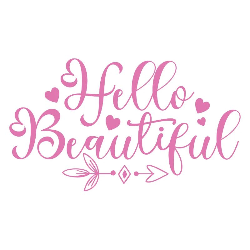 Bonjour Beautiful Script Hearts
