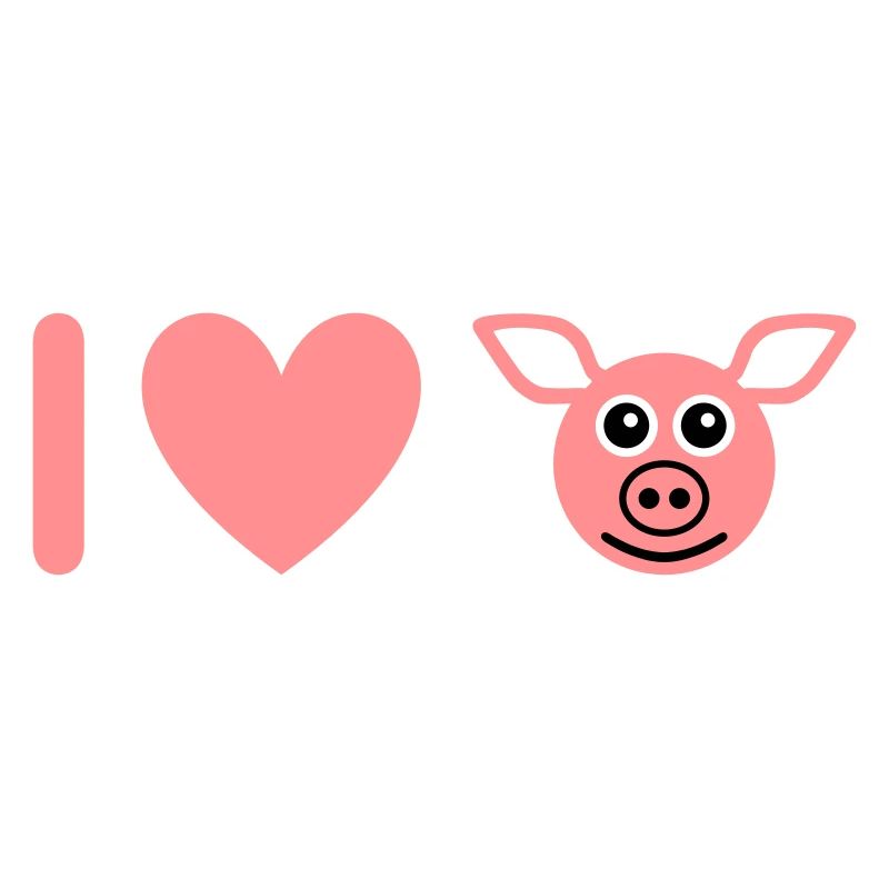 ★ Couleurs de conception modifiables ★ J'aime les cochons