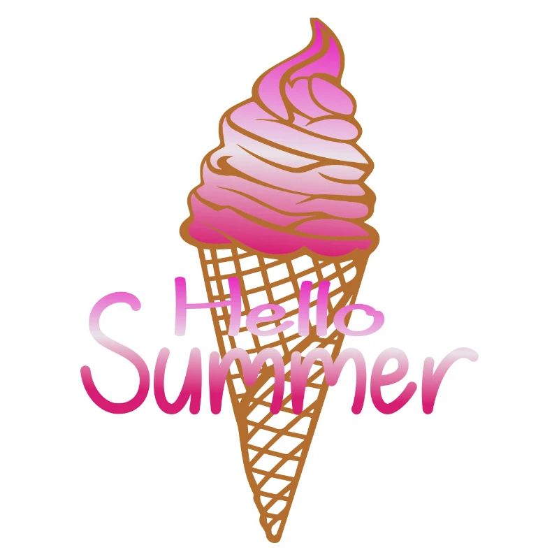 Leckere Eistüte im Sommer mit Erdbeer Softeis