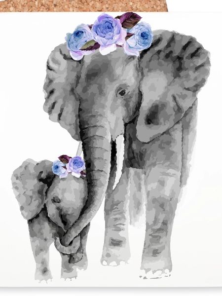 Mutter und Tochter Elefant