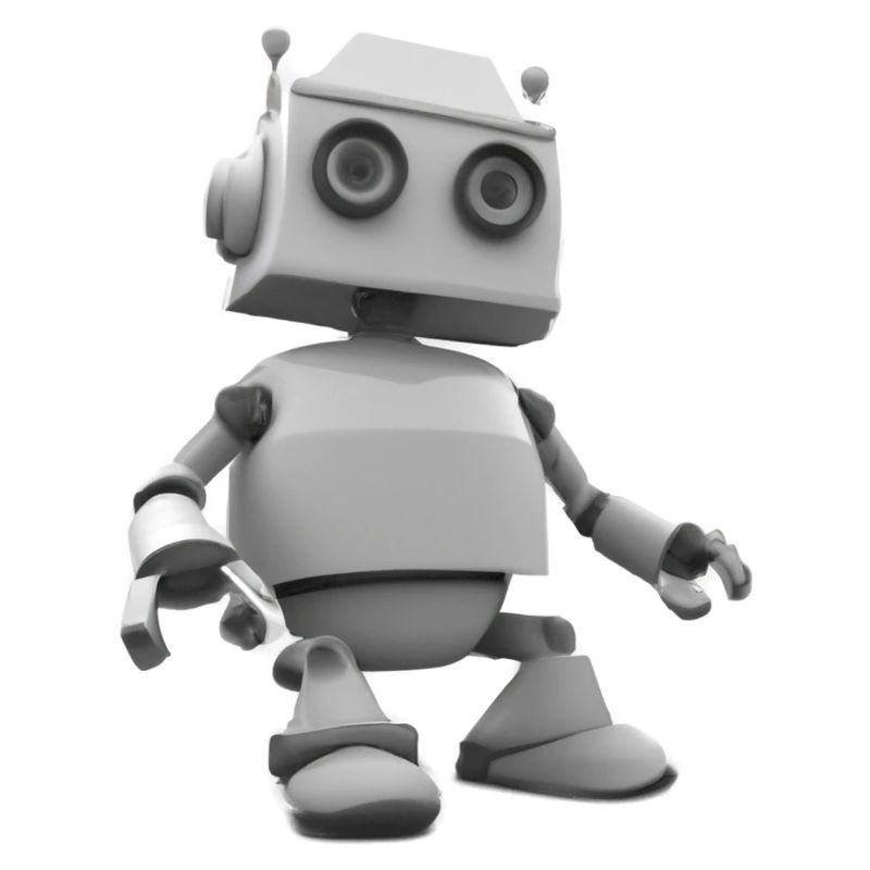 Drôle de robot blanc en 3D