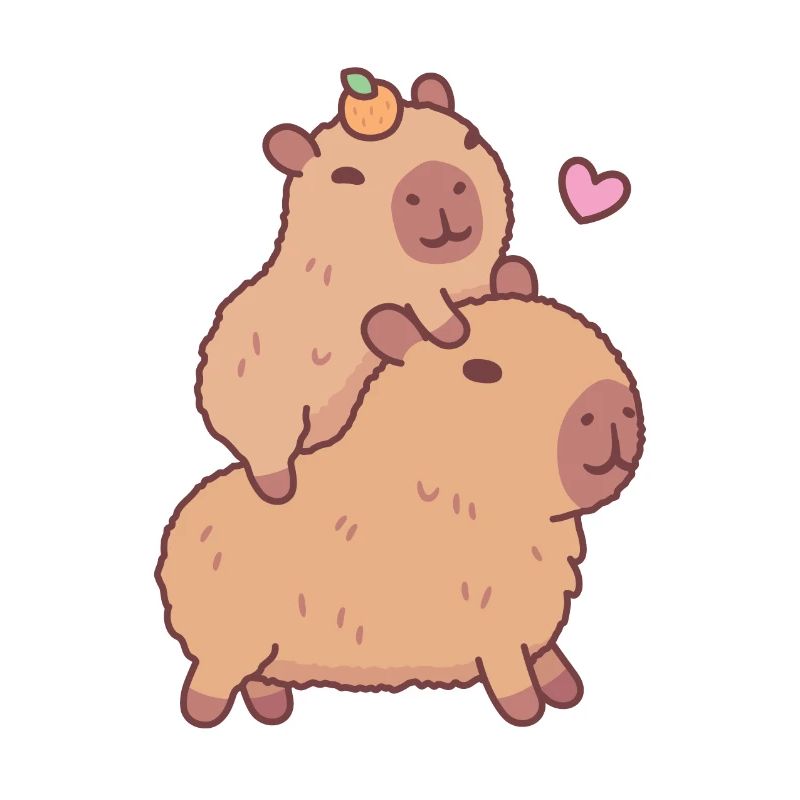 Mignon bébé capybara faisant du stop