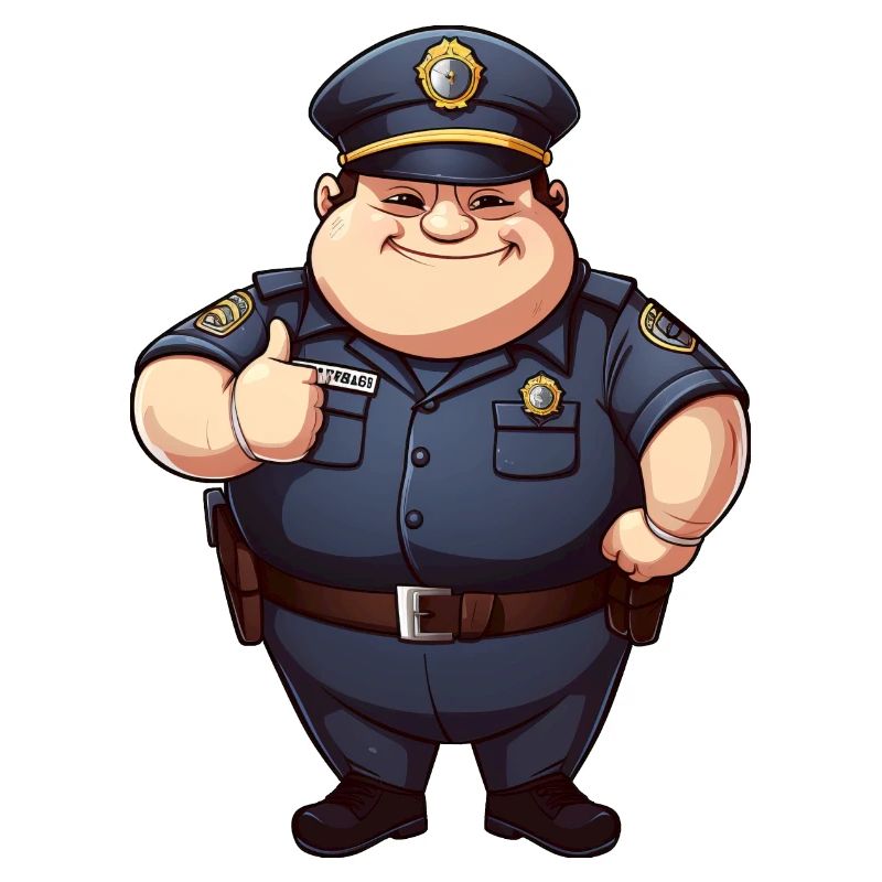 dicker Polizist
