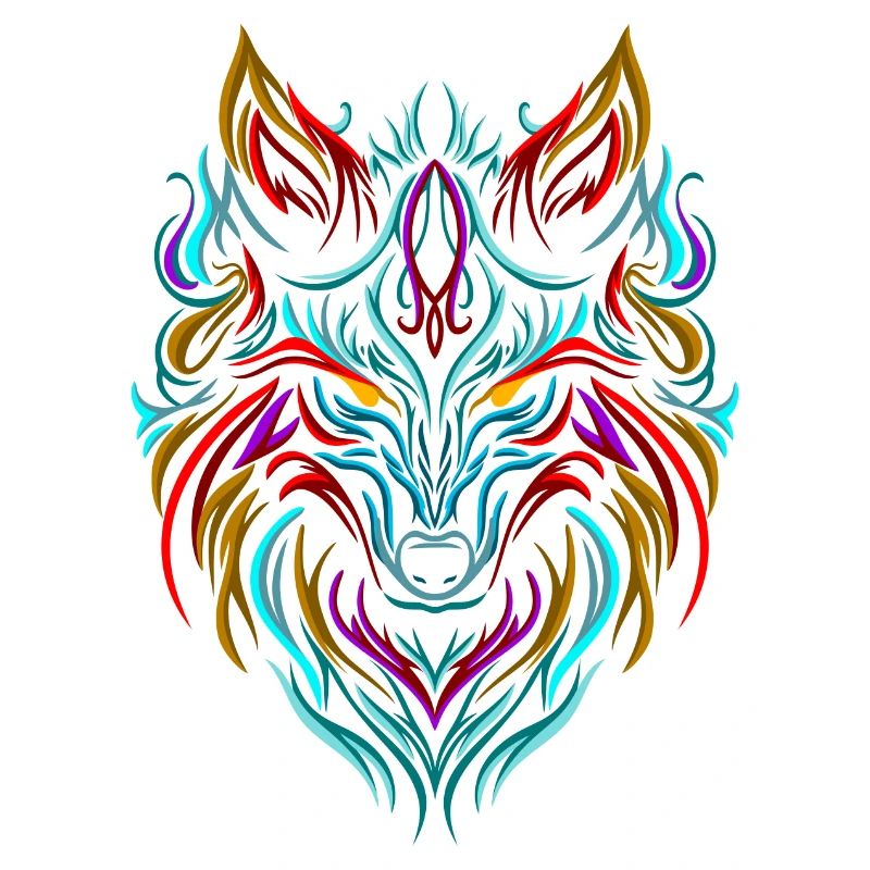 Wolf Tattoo Bunt