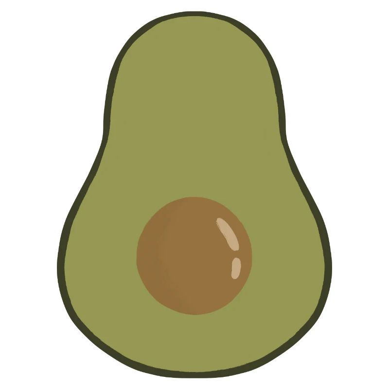 Lebendige Avocadofrucht-Illustration