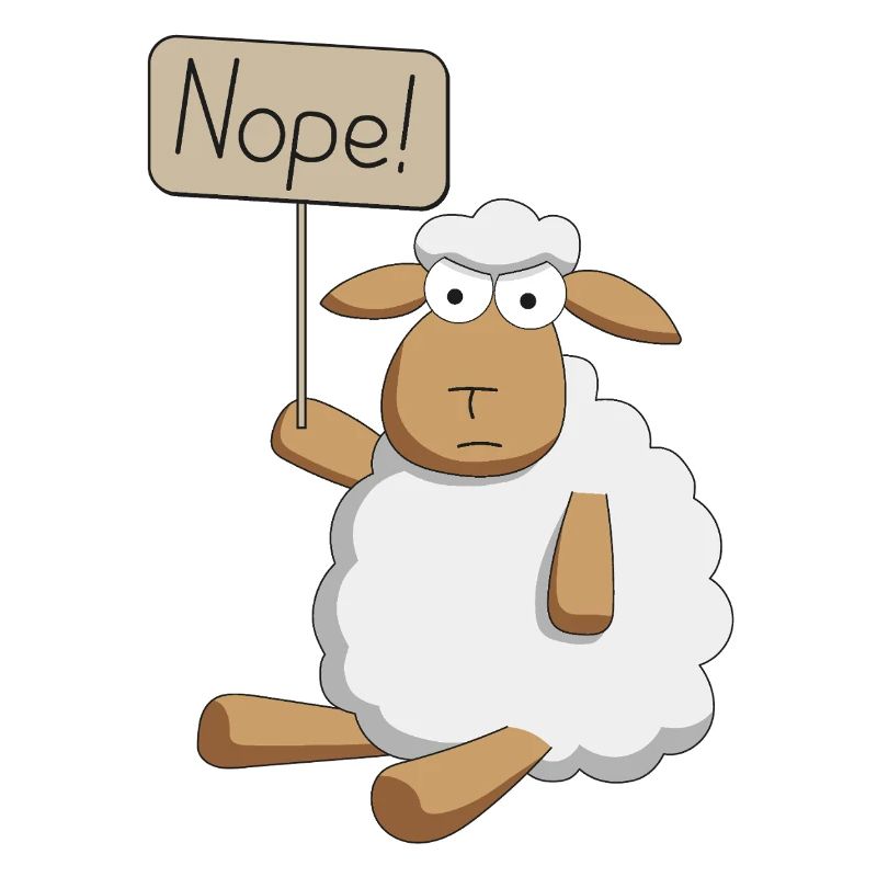 Nope! - protestierendes Schaf