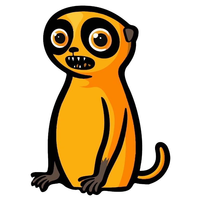 Erdmännchen Halloween Comic Lustig