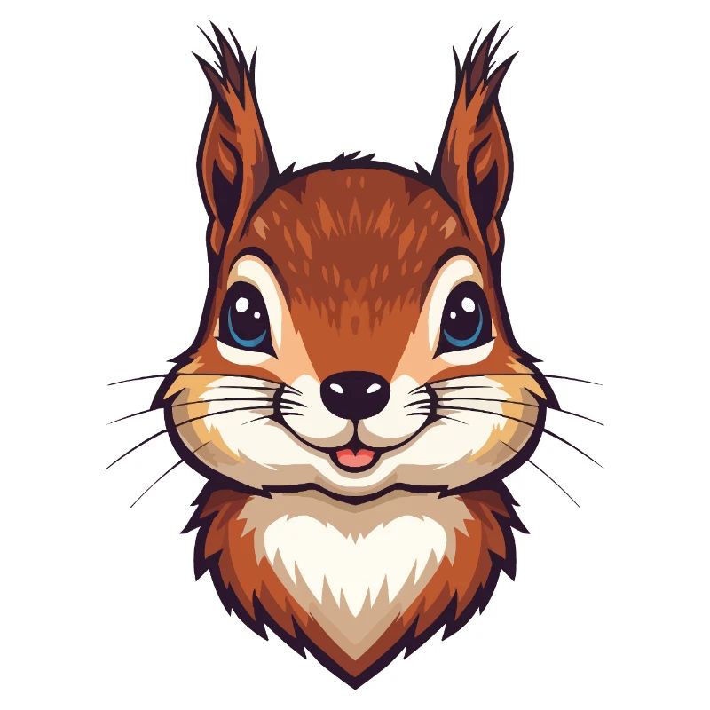 Süßer Eichhörnchen Kopf