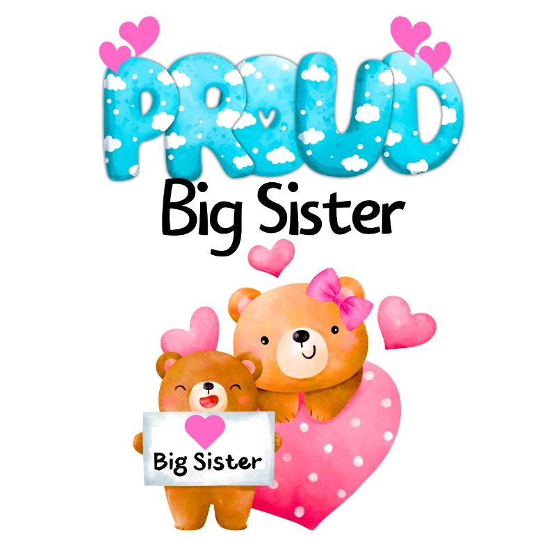Stolze große Schwester Teddybären