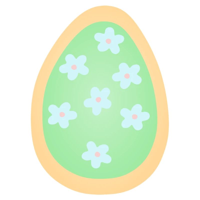 Pastell-Blüten-Ei-Muster