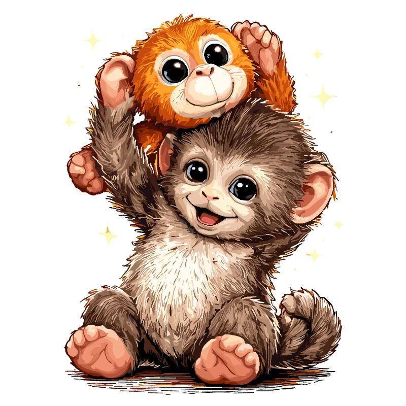 Cute Monkey Punch Japanese Meme