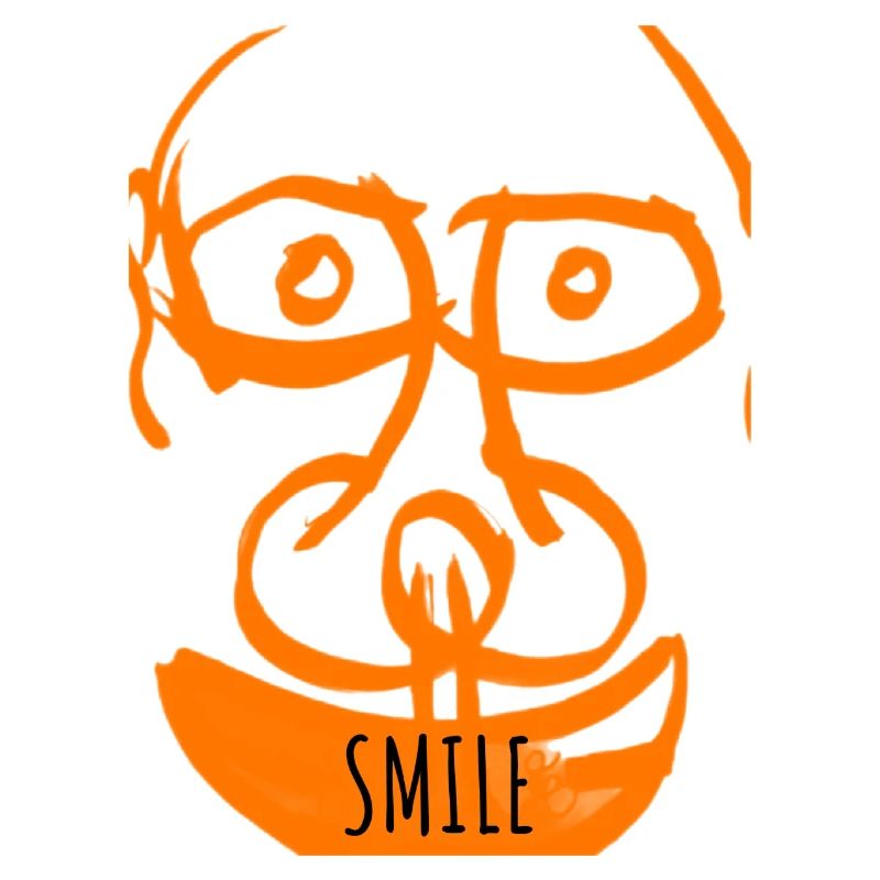 Orange Laughing Face Pattern