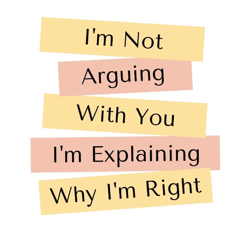 I'm Not Arguing I'm Just Explaining Why I'm Right
