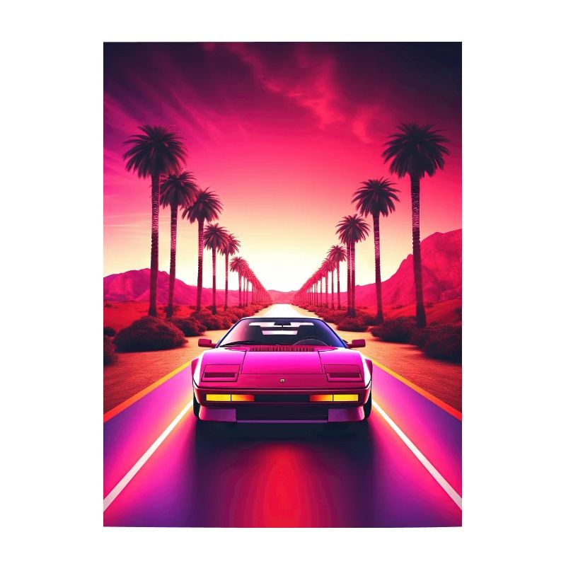 Retro Racer: A Synthwave Cruise through Time