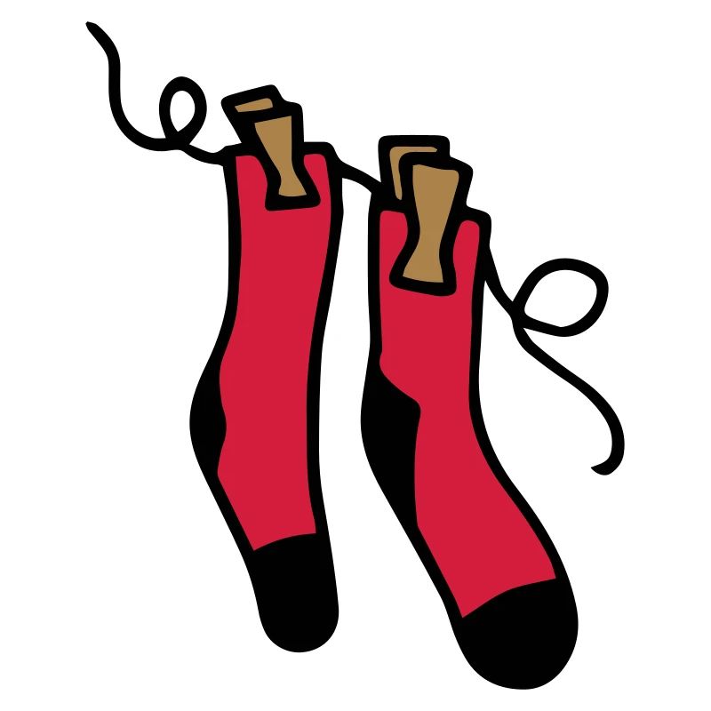 Socks on Clothesline - Colorful Socks Gift Idea