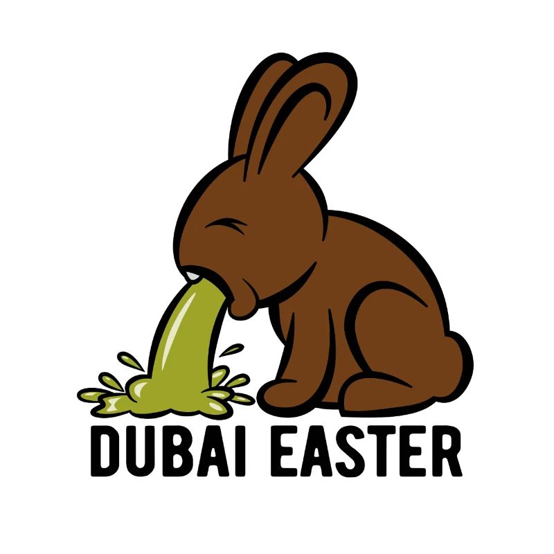 Easter Bunny Puking - Dubai Easter - Easter