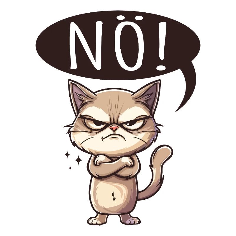 Cool Cat Nope funny saying grumpy