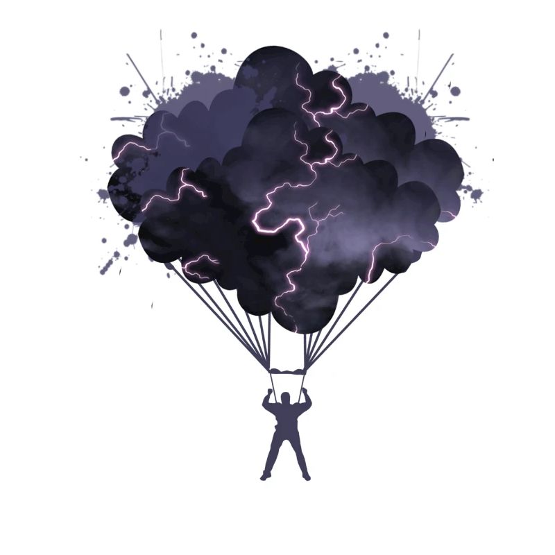Fallschirm Gewitter skydive skydiving blitz