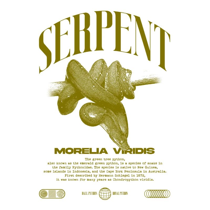 Green Tree Python Modern Reptile Keeper Streetwear