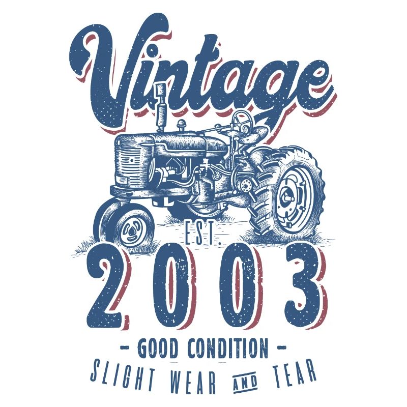 Oldtimer Traktor Bauer Geburtstag Jahrgang 2003