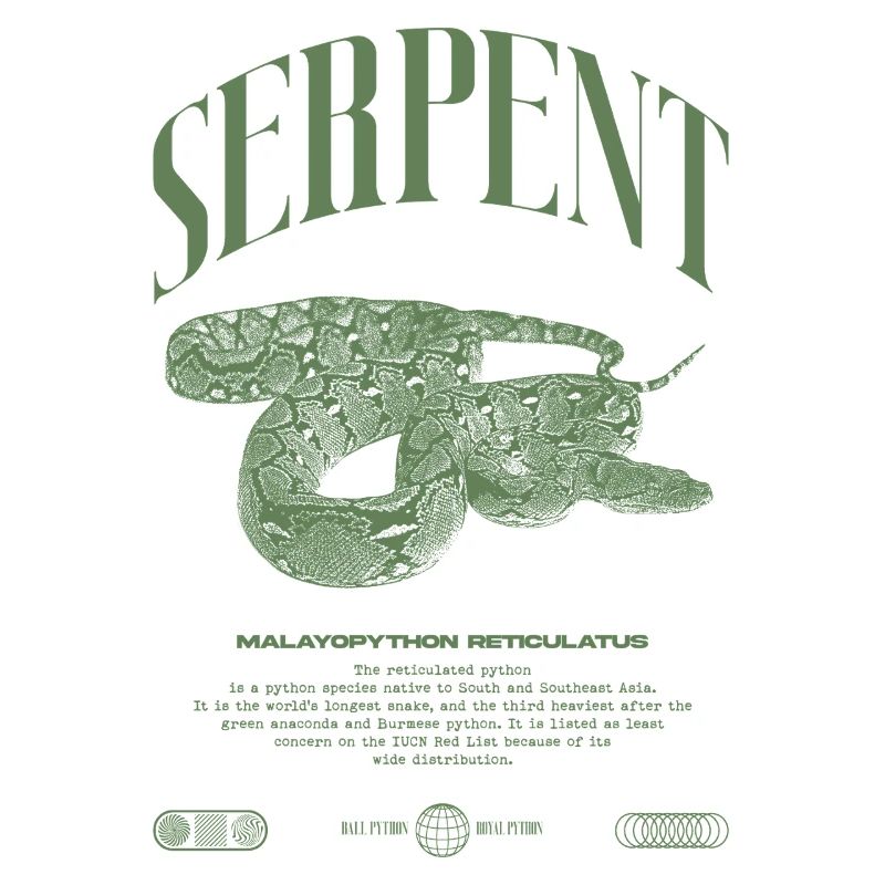 Retikulierte Python Reptile Keeper Streetwear
