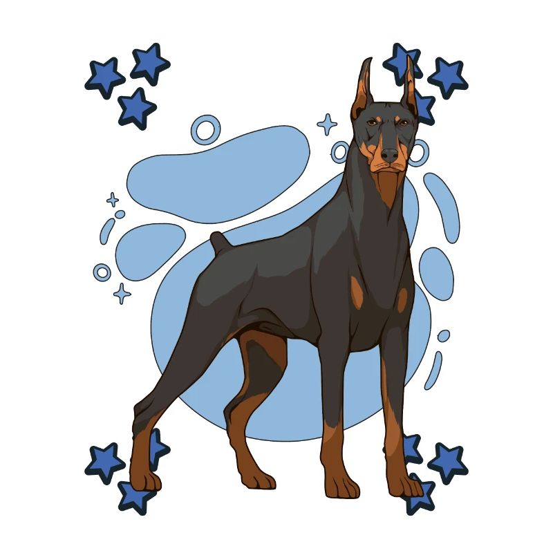 Dobermann Doberman Blue Design