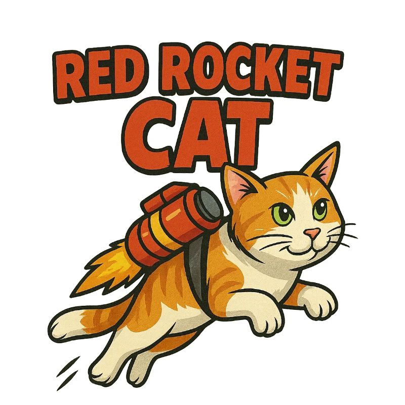 red rocket cat Logo