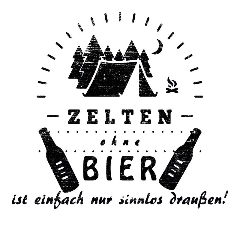 Zelten und Bier